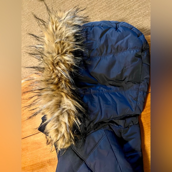 Tommy Hilfiger Puffer Coat Women’s Large - Blue Jacket - Detachable Fur Hood - Picture 6 of 6